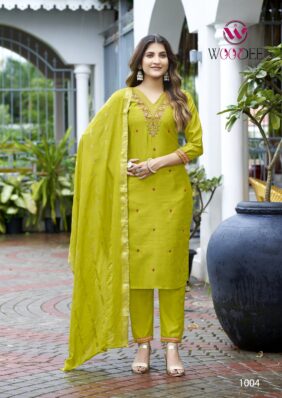 Woodee Mahima Kurti with Dupatta Bottom Viscose