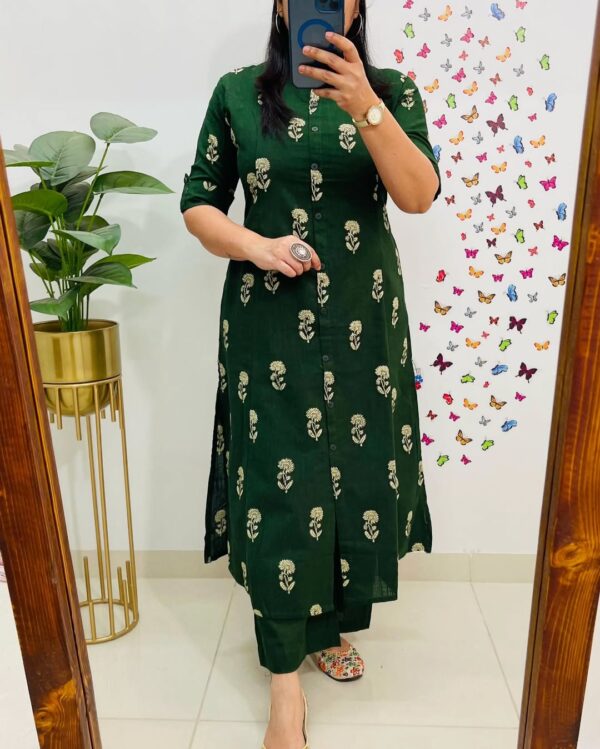 Green kurti Palazza Green kurti Palazza