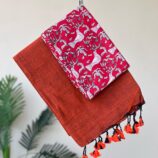 Best Quality Khadi Cotton Saree With Extra Blouse 2