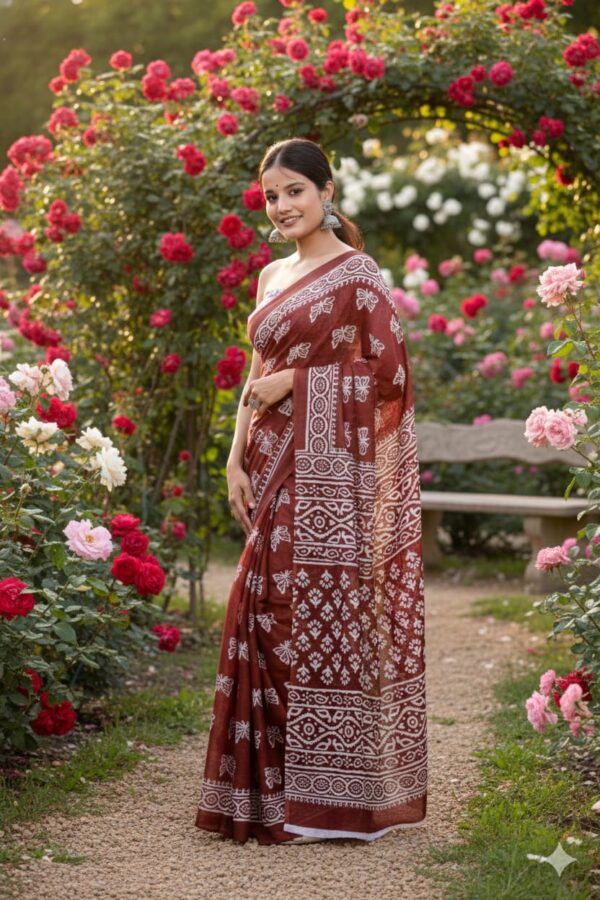 Jaipuri Printed Cotton Mulmul Sarees 10 Jaipuri Printed Cotton Mulmul Sarees 10