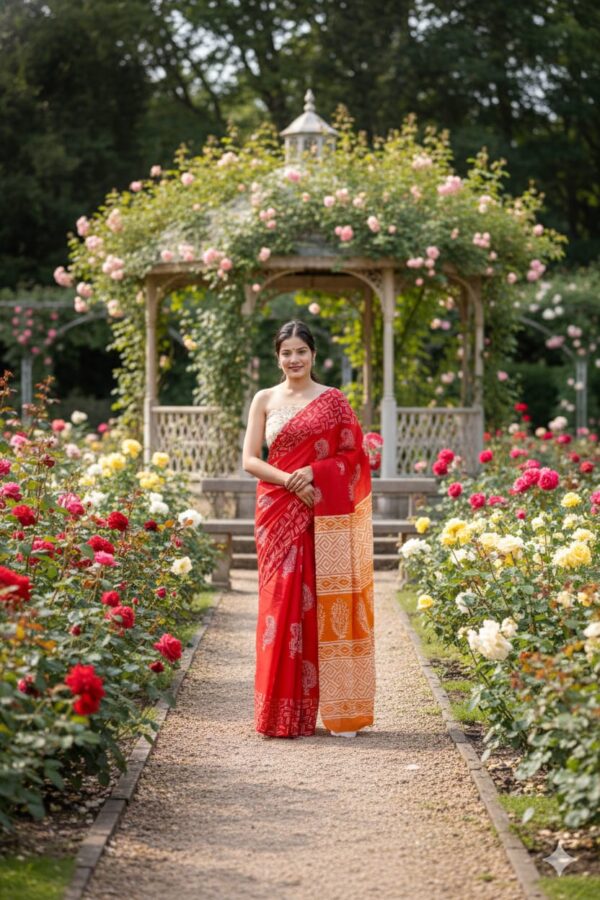 Jaipuri Printed Cotton Mulmul Sarees 12 Jaipuri Printed Cotton Mulmul Sarees 12