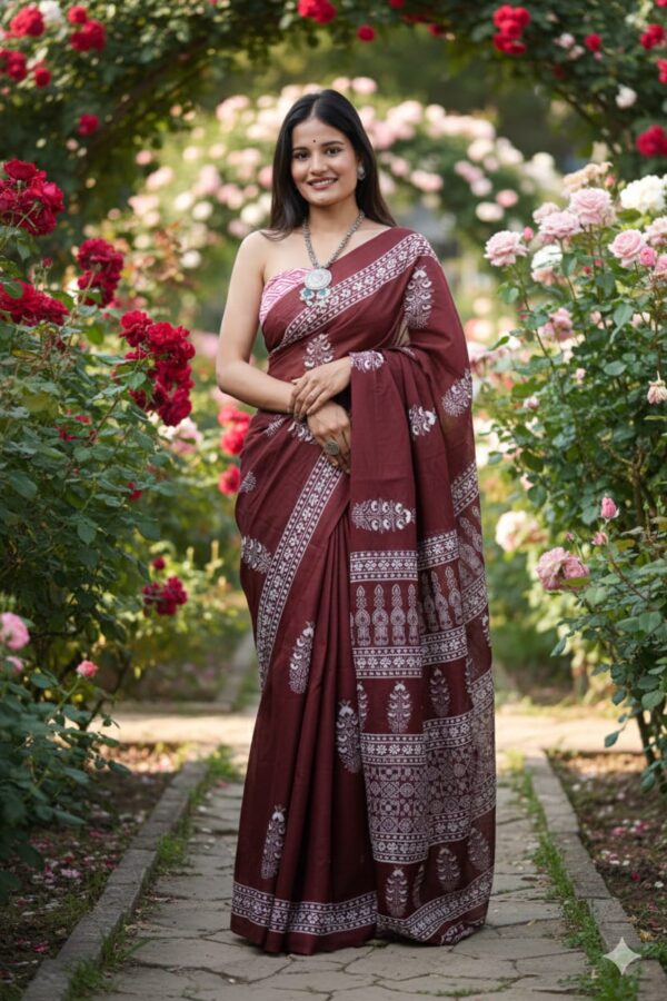 Jaipuri Printed Cotton Mulmul Sarees 2 Jaipuri Printed Cotton Mulmul Sarees 2