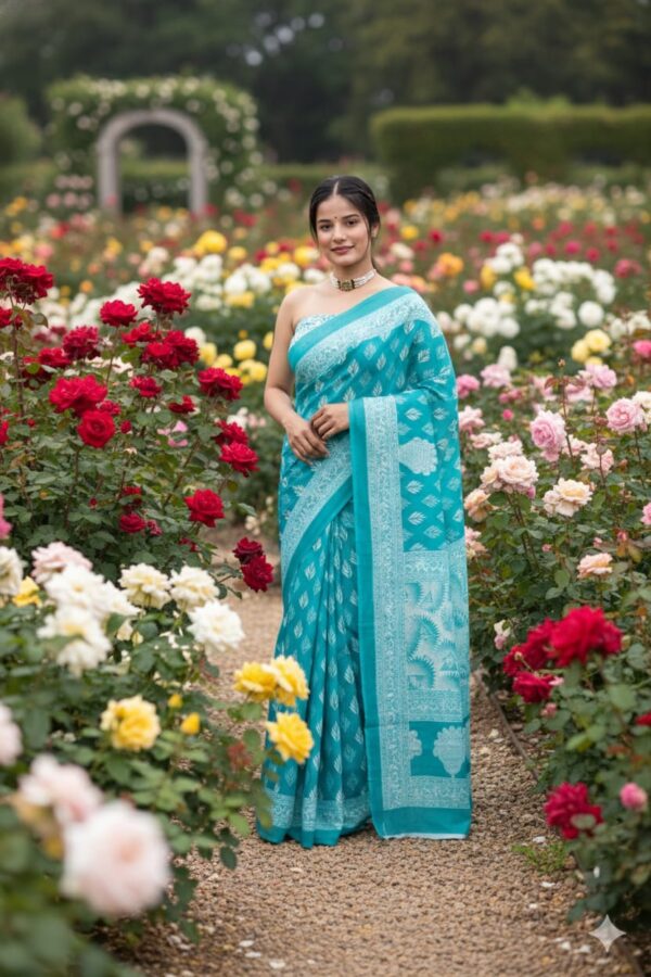 Jaipuri Printed Cotton Mulmul Sarees 4 Jaipuri Printed Cotton Mulmul Sarees 4