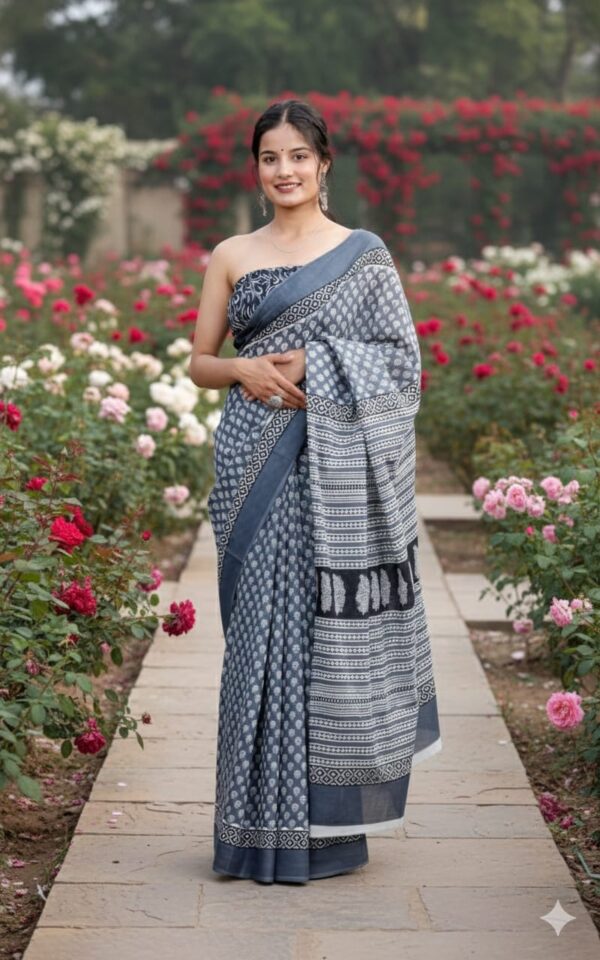 Jaipuri Printed Cotton Mulmul Sarees 8 Jaipuri Printed Cotton Mulmul Sarees 8